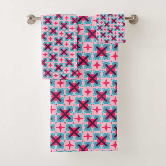 Joli Serviette de bain Motif Rose Star (En situation)