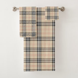 Joli Serviette Tartan Plaid Beige