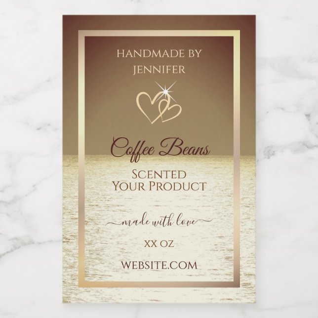 Joli soleil sur l'océan Design Étiquettes de produ (Étiquettes simples)