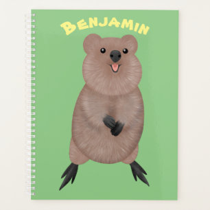 Joli sourire mignon dessin animé quokka