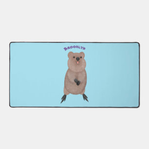 Joli sourire mignon dessin animé quokka