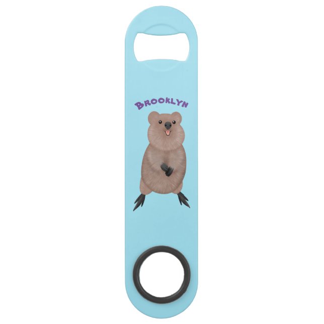 Joli sourire mignon dessin animé quokka (Devant)
