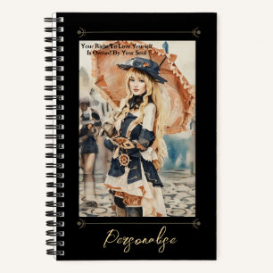 Joli Steampunk Soul Citation Girl Black Journal