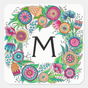 Joli Sticker Floral Monogram