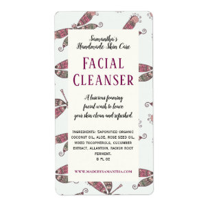 Joli Sticker produit nettoyant facial ÉTIQUETTE