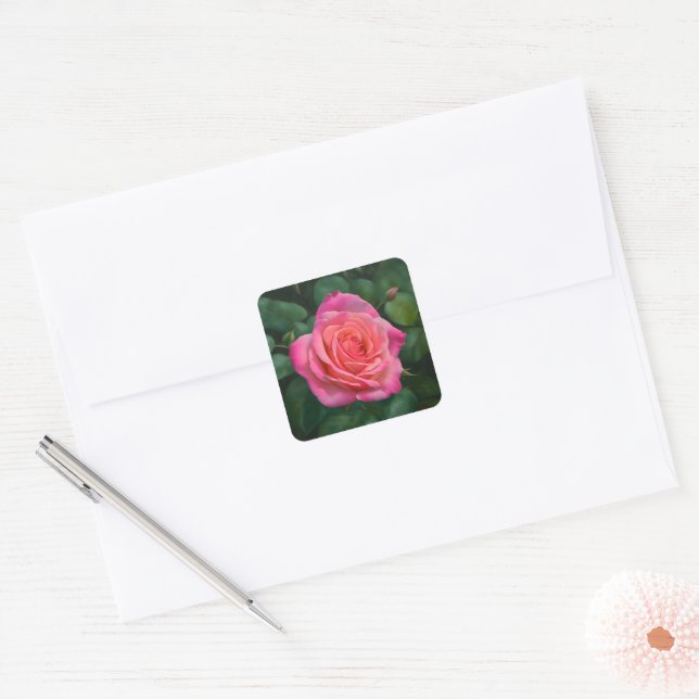 Joli Sticker Rose Art (Enveloppe)