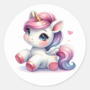 Joli Stickers Unicorne Aquarelle