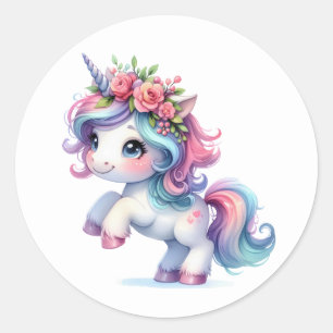 Joli Stickers Unicorne Aquarelle