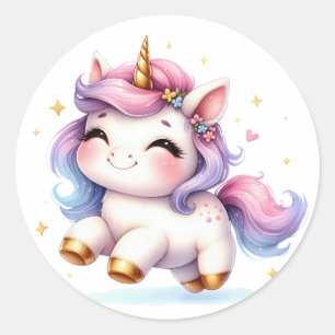 Joli Stickers Unicorne Aquarelle