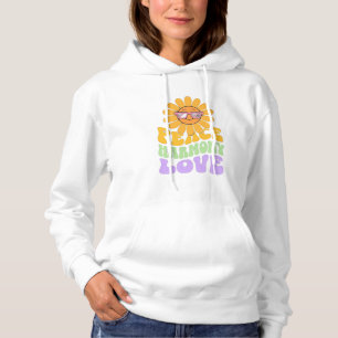 Joli sweat à capuche imprimé de fleurs de la paix
