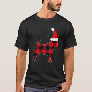 Joli sweat Noël dégueu pug chapeau Santa carreaux