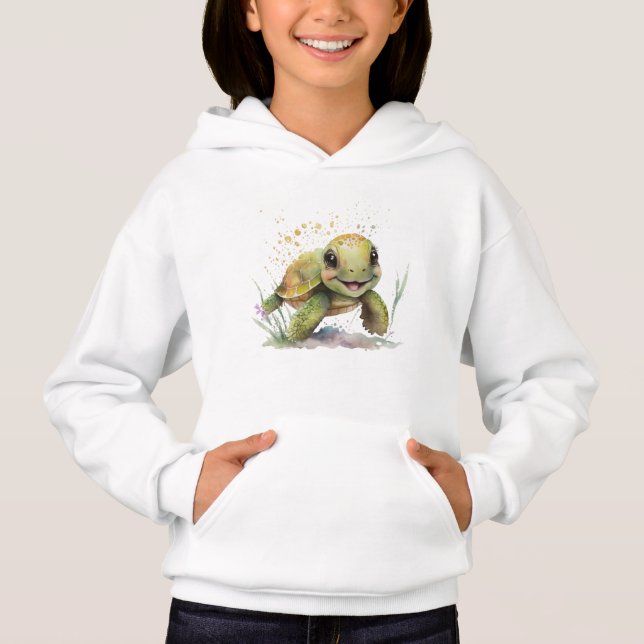 Joli Sweat - shirt à capuche de la tortue tortue d (Devant)