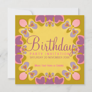 Joli Sweet Pastels Invitation de fête d'anniversai