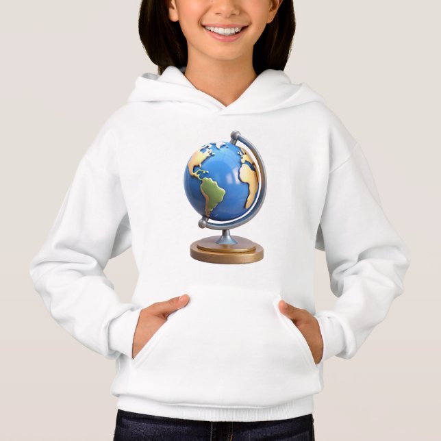 Joli T-Shirt Bébé Globe Terrestre 3D – Petit Explo (Devant)