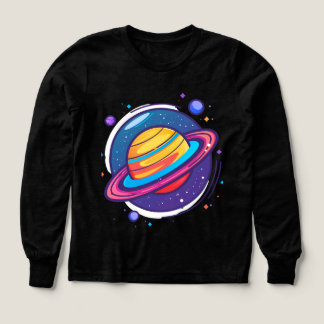 Joli T-Shirt Bébé Planète Saturne – Espace Coloré