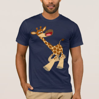 Joli T-shirt caricature Ambling Giraffe