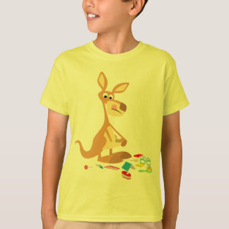 Joli T-shirt caricature Rummaging Kangaroo pour en