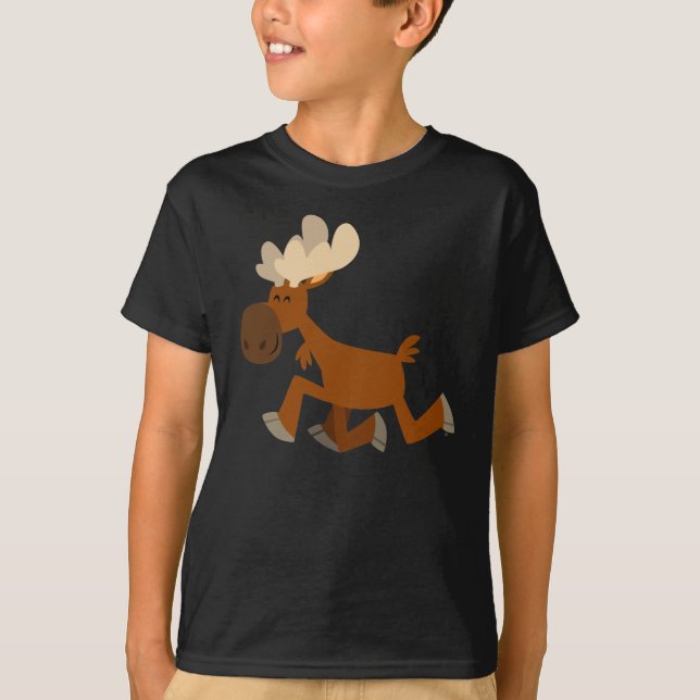 Joli T-shirt Cartoon Merry Moose Children (Devant)