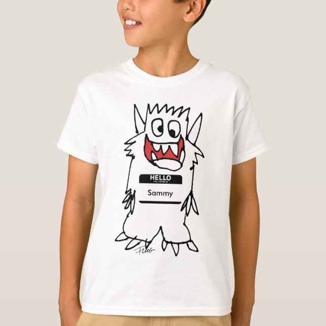 Joli T-shirt Cartoon Monster Boys (Devant)
