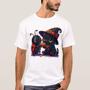 Joli T-Shirt classique Halloween Coccinelle et Cha