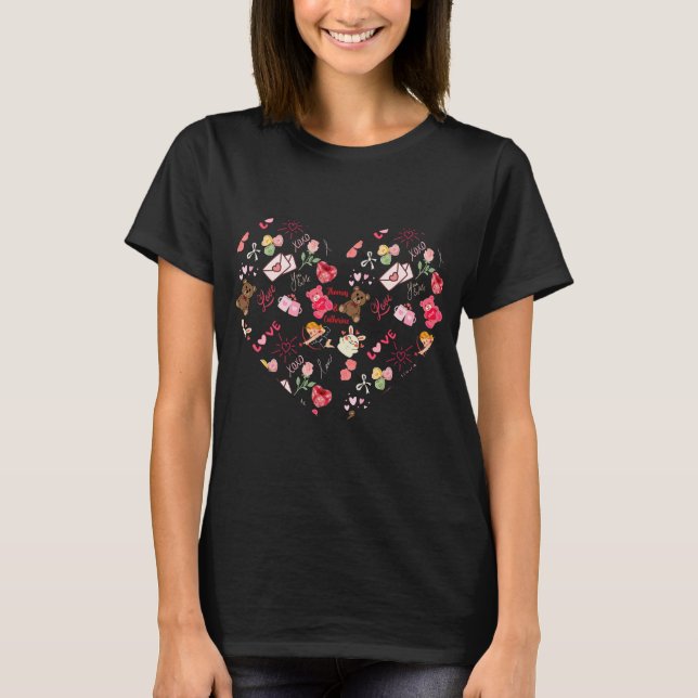 joli T-Shirt cœur pour la Saint-Valentin (Devant)