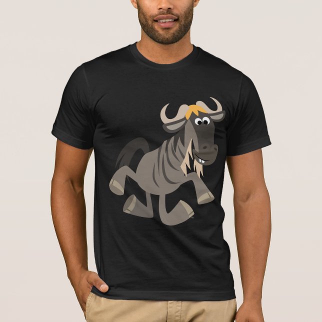 Joli T-shirt Danser Cartoon Danser Wildebeest (Devant)