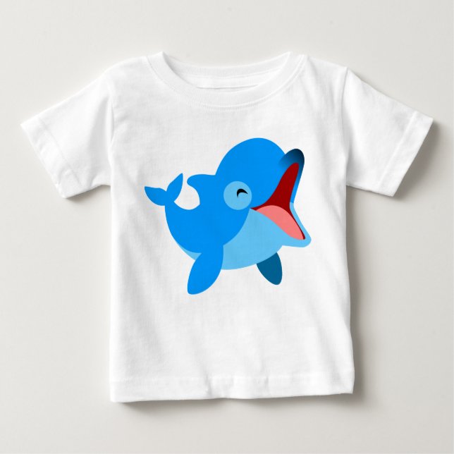 Joli T-shirt Dauphin de Dauphin de rire (Devant)