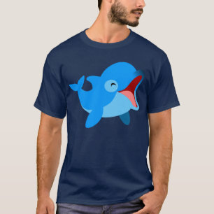 Joli T-shirt Dauphin en caricature de rire
