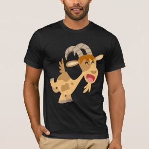 Joli T-shirt de chèvre caricaturale