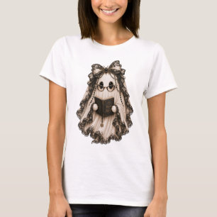 Joli T-Shirt de Halloween Ghost amateur de livres