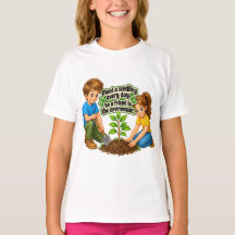 Joli T-shirt éducatif pour enfants sur le jardinag