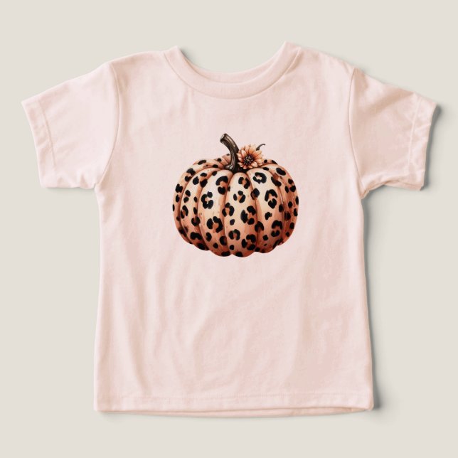 Joli T-Shirt empreinte de léopard automne/automne (Design Recto)