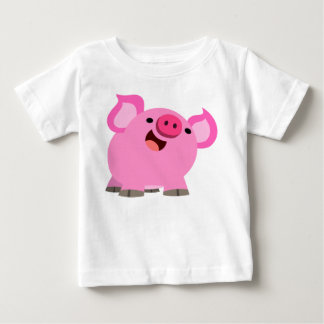 Joli T-Shirt en caricature pour bébé cochon de rir