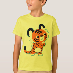 Joli T-Shirt Enfant au Tigre de Dessin Animé Intér