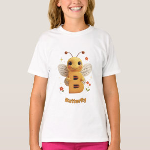 Joli T-Shirt Enfant Papillon   B est pour Papillon