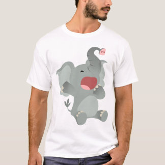 Joli T-shirt Enfants Eléphants Cartoon Sleepy