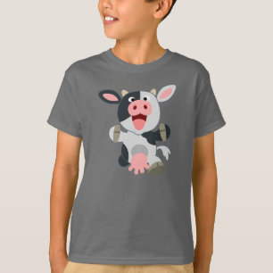 Joli T-shirt Enfants Vache Cartoon joyeux