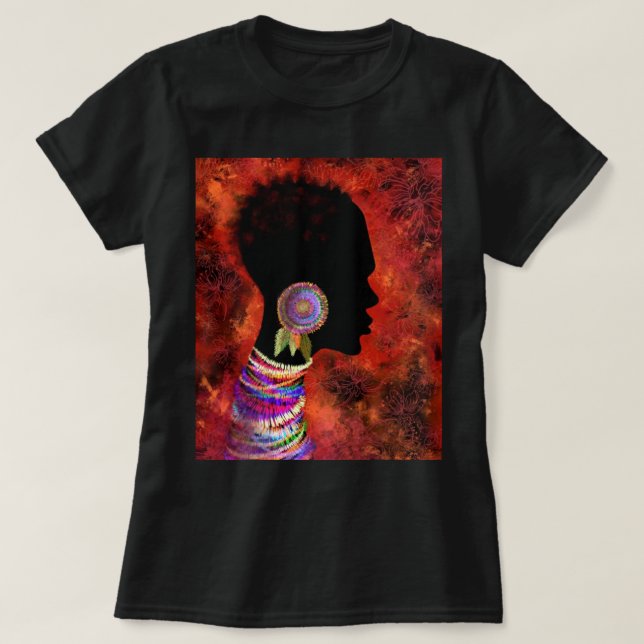 Joli T-shirt femme africaine (Design devant)