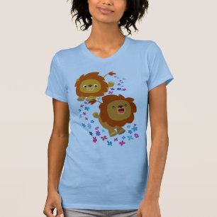 Joli T-Shirt Femme De Jardin En Lions De Dessin Da