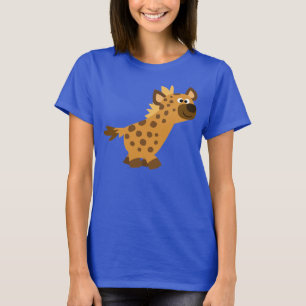 Joli T-shirt femme Hyena Cartoon de marche