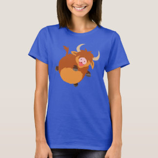 Joli T-shirt femmes vaches Highland Floating Carto