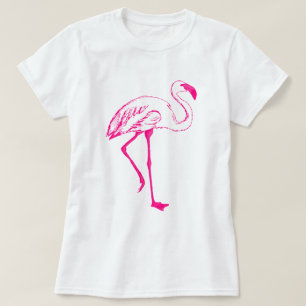 Joli T-shirt Flamant rose rose