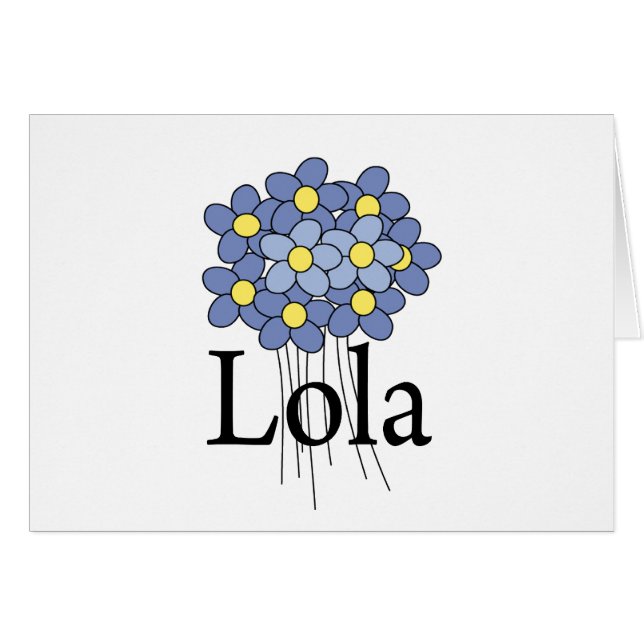 Joli T-shirt Fleur Bleue Lola (Devant horizontal)