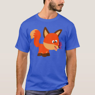 Joli T-shirt Fox Cartoon Et Papillon