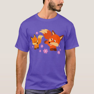 Joli T-shirt Foxes de Dessin Joué