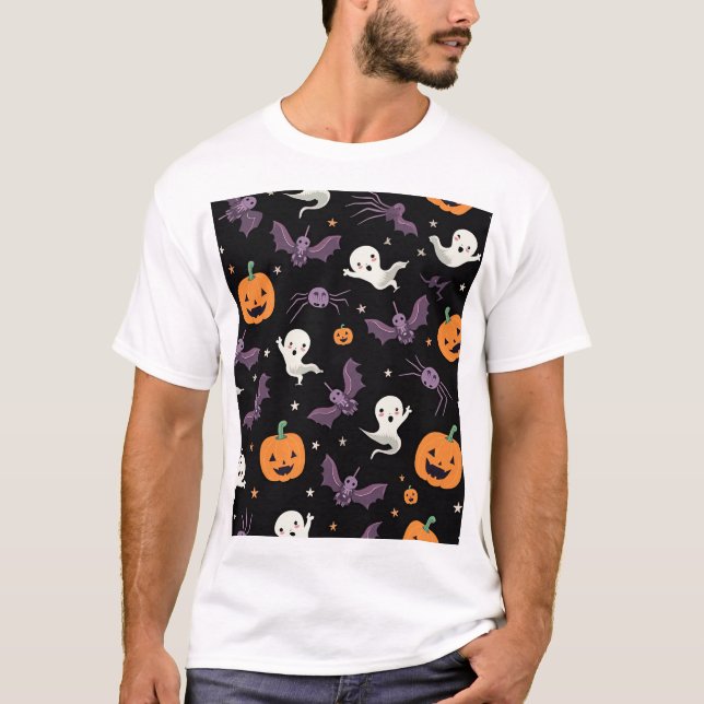 Joli T-shirt Halloween Éffrayant (Devant)