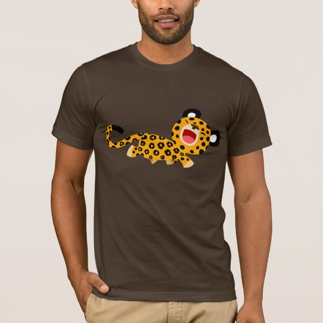 Joli T-shirt Leopard Facétieux Cartoon (Devant)