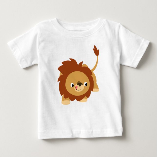 Joli T-Shirt Lion Bébé en caricature Sprighty (Devant)
