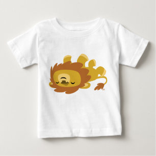 Joli T-shirt Lion Lazy Cartoon