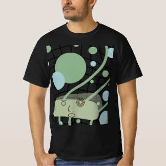 Joli T-Shirt Noir Graphique Art Retro Robot
